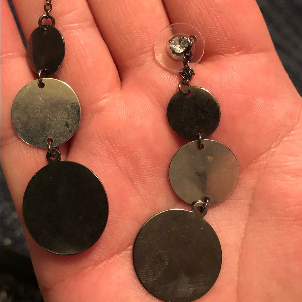 Black dot earrings